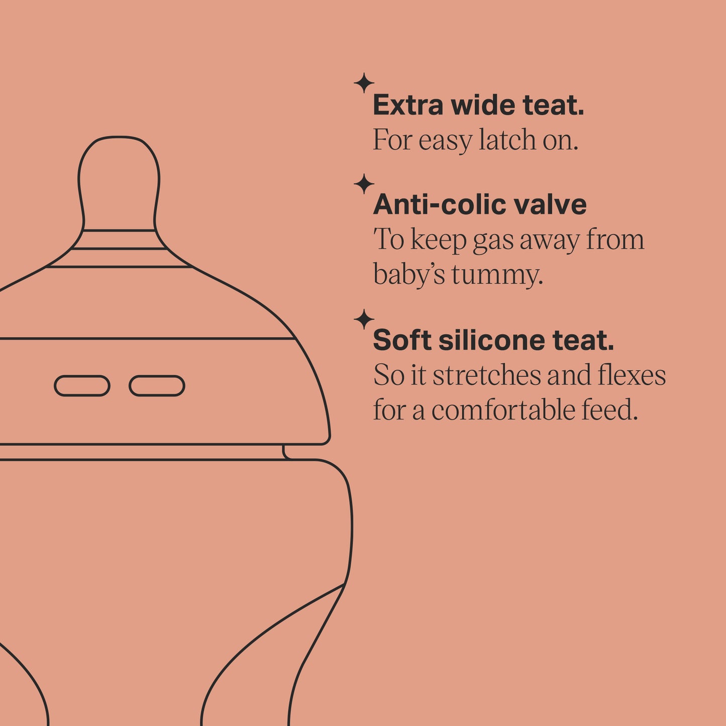 Natural Start 260ml Self Sterilising Bottle in Pack Size 3pack and Colour clear