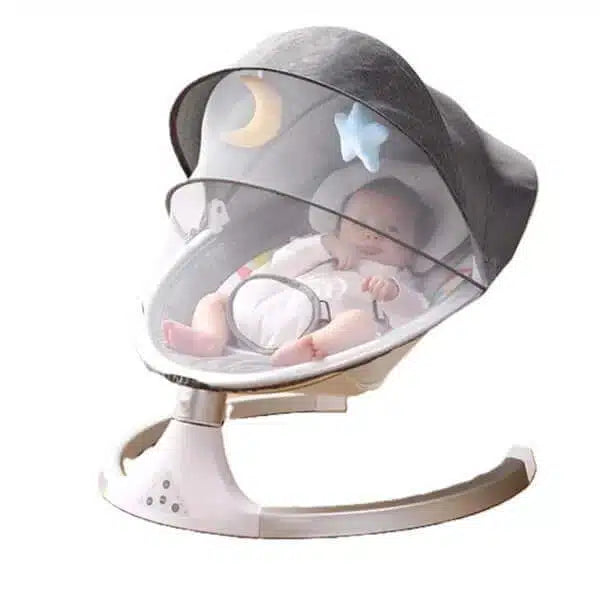 Luxury Baby Auto-Rocking Bouncer & Swing Chair with Canopy