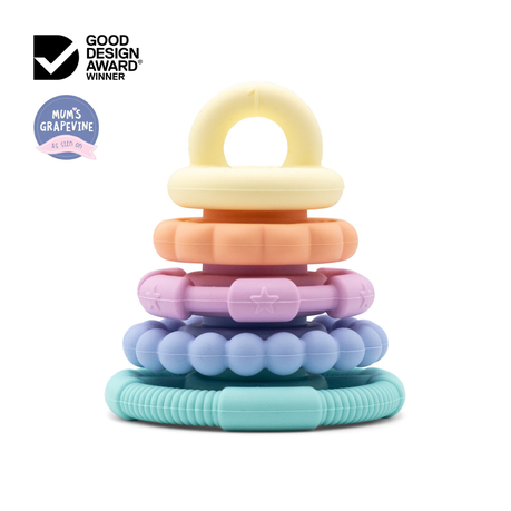 Rainbow Silicone Stacking Rings – Baby Learning & Teething Toy