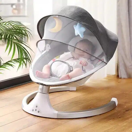 Luxury Baby Auto-Rocking Bouncer & Swing Chair with Canopy