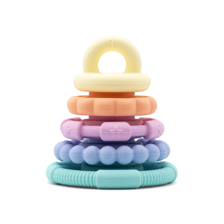 Rainbow Silicone Stacking Rings – Baby Learning & Teething Toy