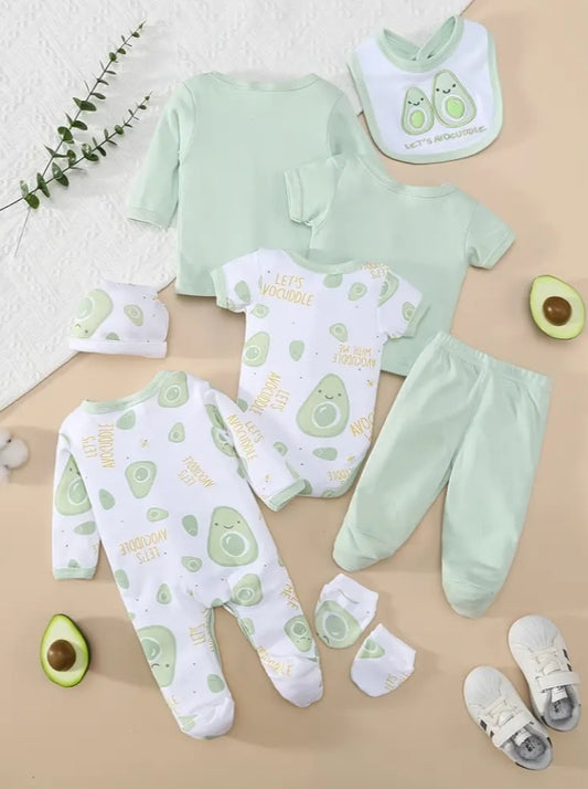 Avocado "Let's Avocuddle" Newborn Essentials Gift Set (7-Piece)