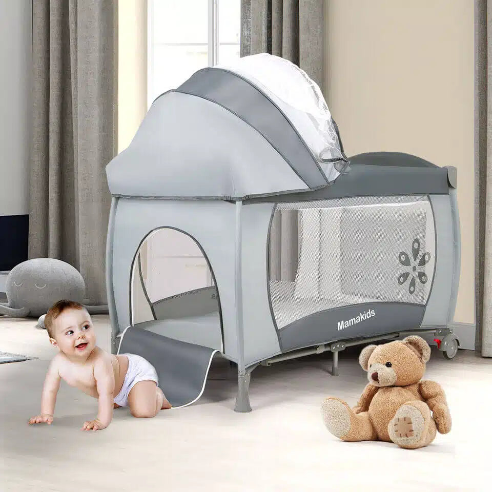 2 in 1 Baby Cot with Toys